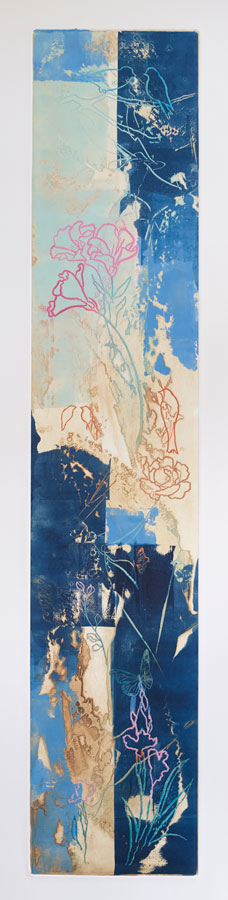 Michel Dupont, estampe 1/1 sur papier Fabriano 300 gr. 11,5 x 59 po. 2020.